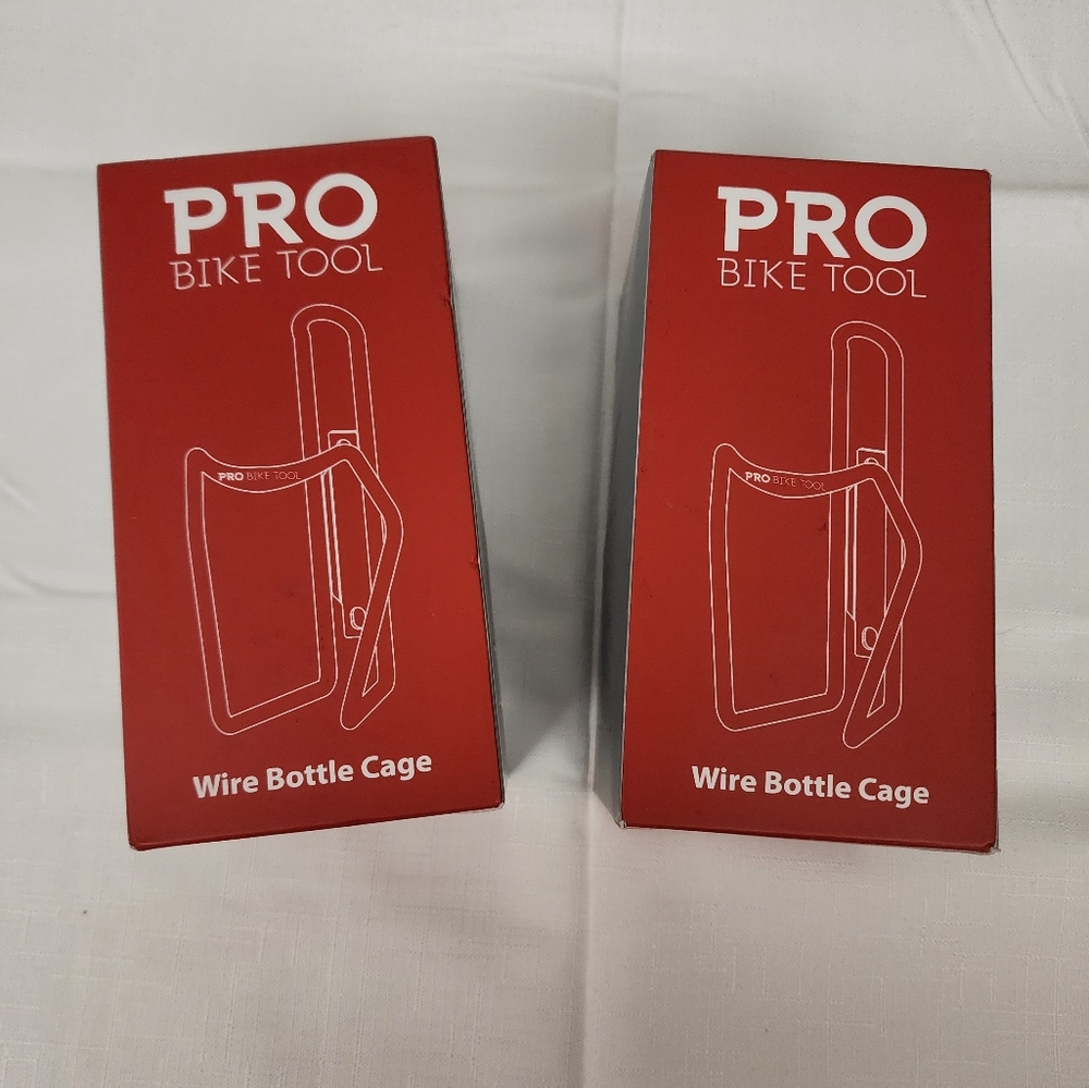 NIB Pro Bike Tool Wire Bottle Cage Two Black